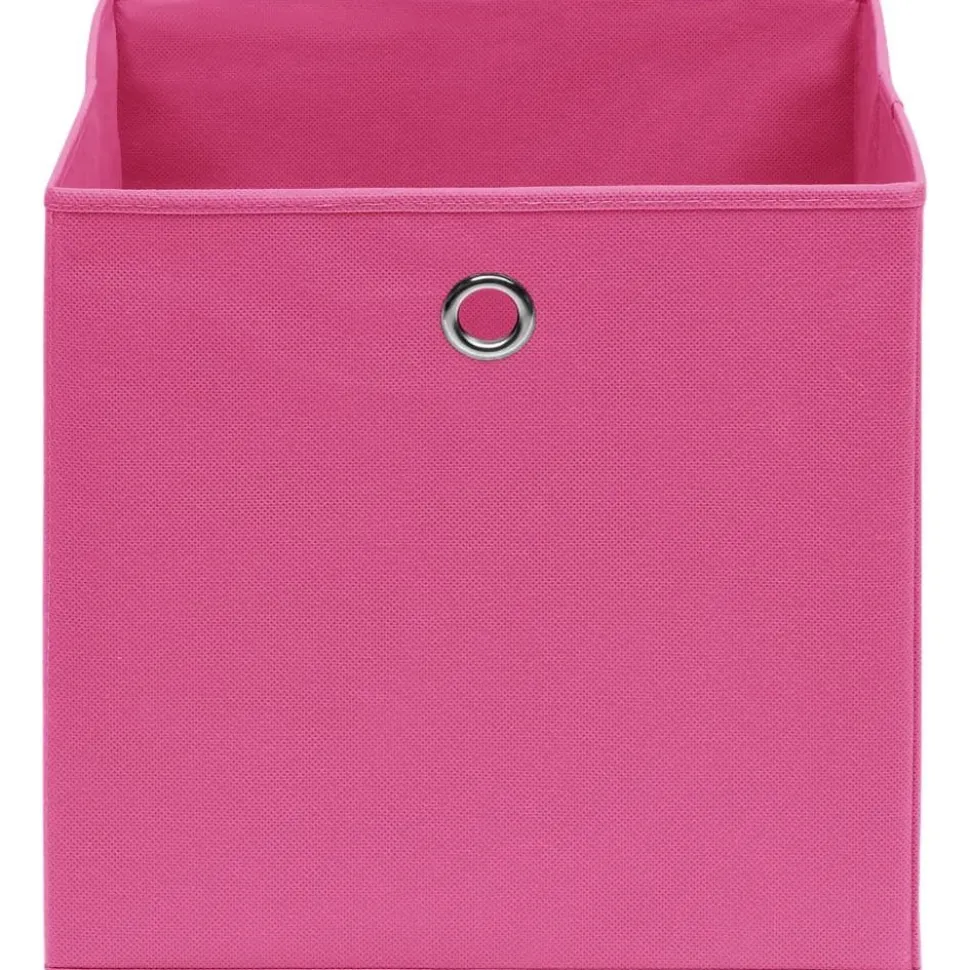 Säilytyslaatikot 10 kpl kuitukangas 28x28x28 cm pinkki