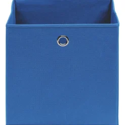 Säilytyslaatikot 10 kpl kuitukangas 28x28x28 cm sininen
