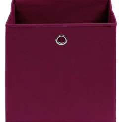 Säilytyslaatikot 4 kpl kuitukangas 28x28x28 cm tummanpunainen