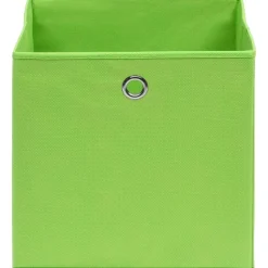 Säilytyslaatikot 10 kpl kuitukangas 28x28x28 cm vihreä