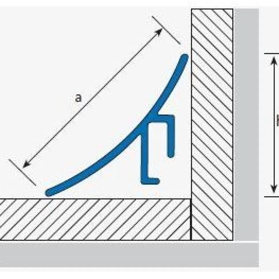 Sisäkulmalistan sisäkulmapala Euroshrink pvc i-211, 30mm, valkoinen