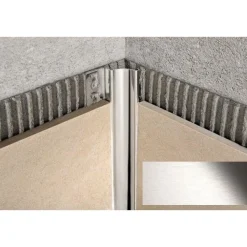 Sisäkulmalista Progress Profiles Proshell 2,7m 12,5mm harjattu rst