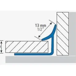 Sisäkulmapala Euroshrink sisäkulmalistaan alumiini i-191a, 9mm, eri värejä