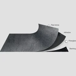 Sisustuslevy Slate Lite 610x1220 mm Galaxy Black karhea