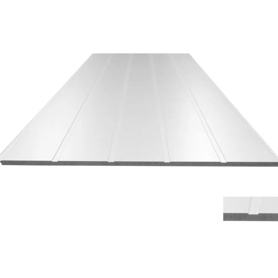 Sisustuspaneeli Lundbergs Alma 6x620x2390mm viistepontti MDF antiikkivalkoinen 2kpl/pkt