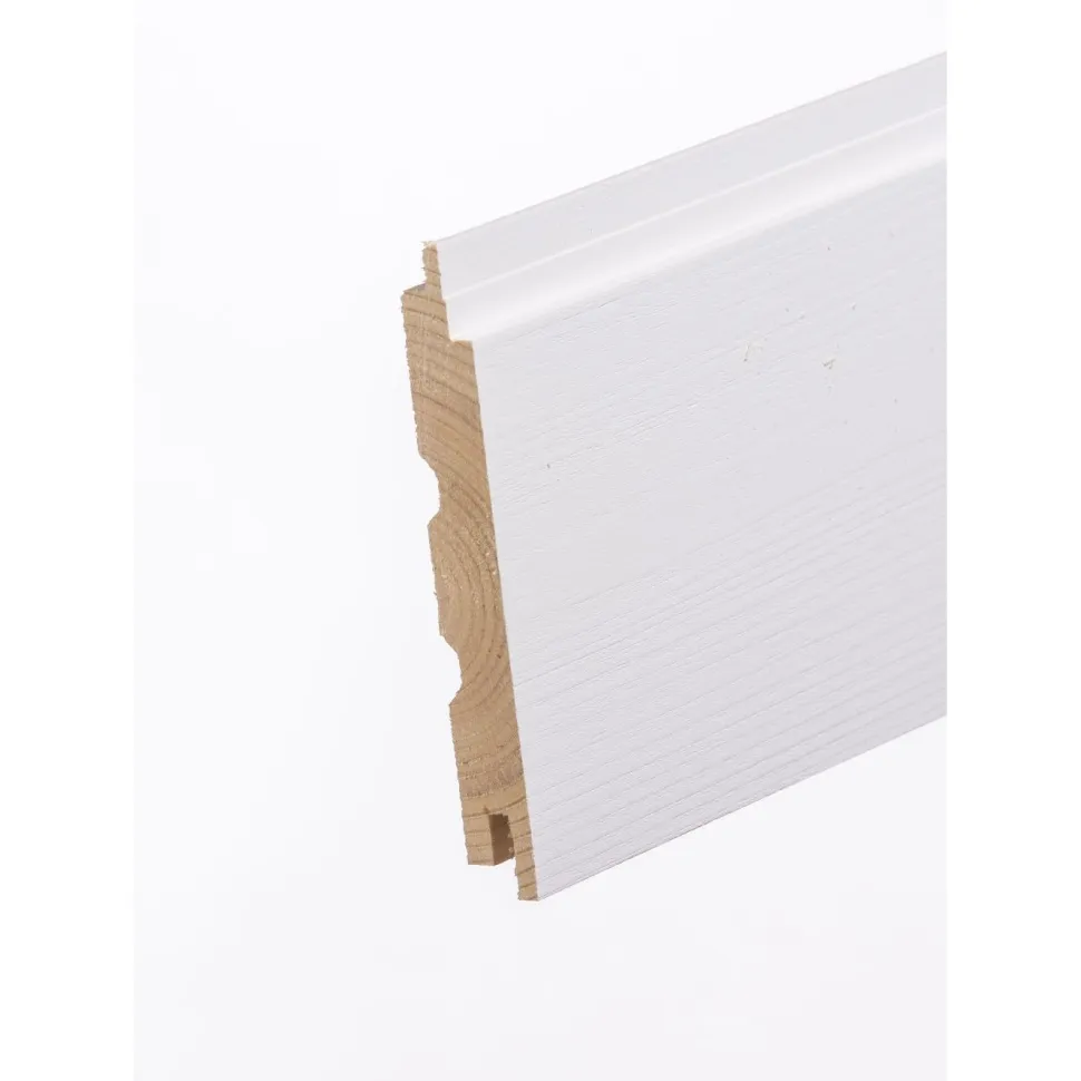 Sisustuspaneeli Aure Riihi STS3 15x120x2370 mm Em sj mänty harjattu puhtaanvalkoinen