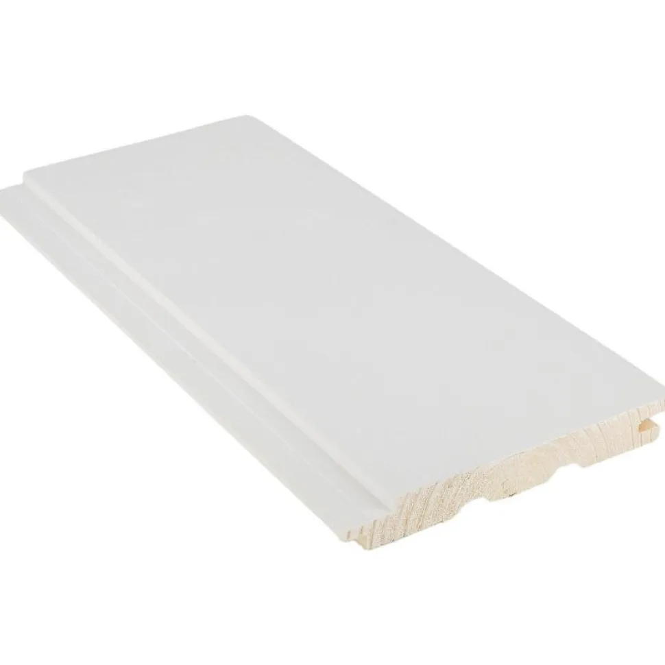 Sisustuspaneeli CENT STS3 15x120x2370 mm mänty harjattu valkoinen päätypontattu