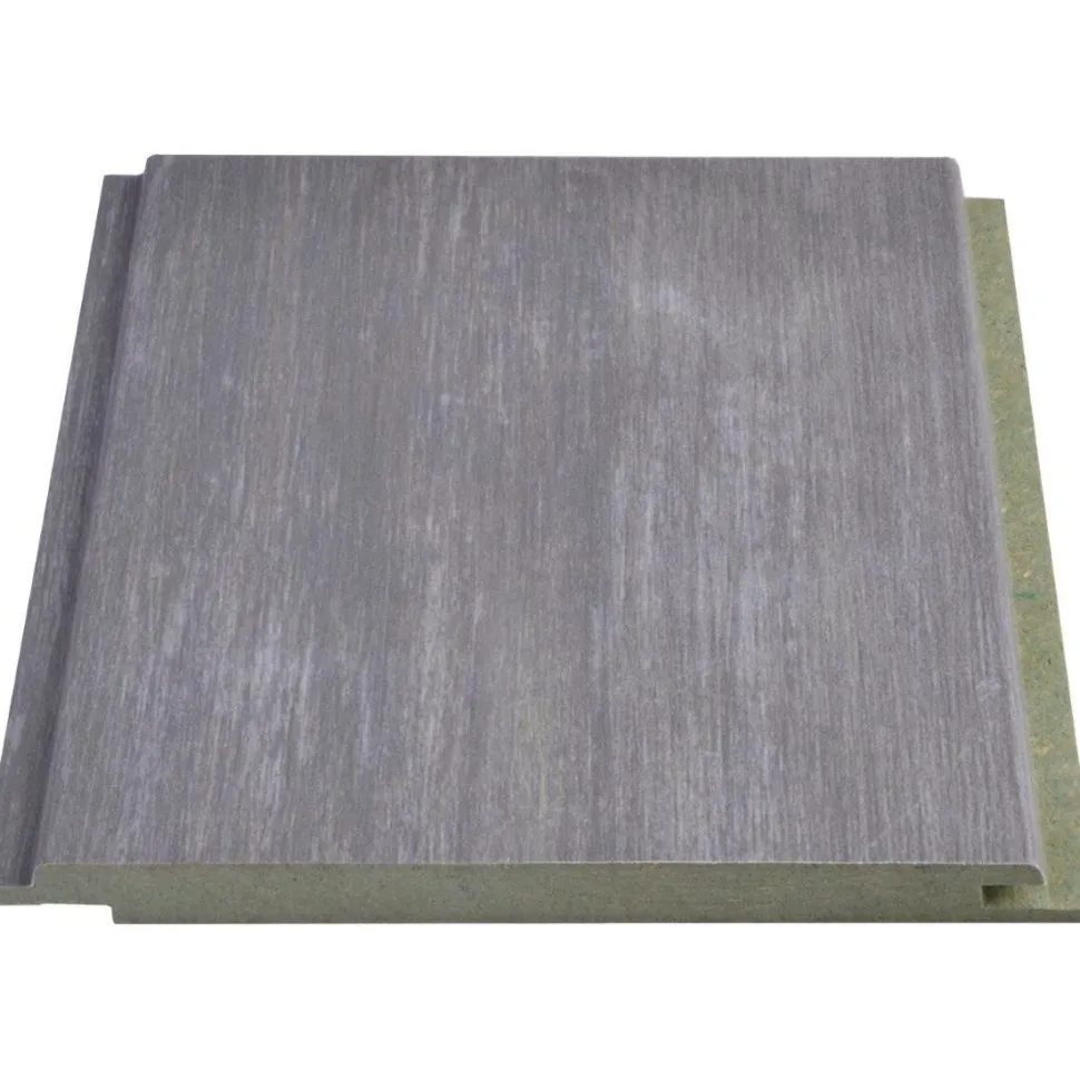 Sisustuspaneeli Maler SPA STP-5 10x120x2070mm kosteudenkestävä MDF ympäripontattu tunne harmaa