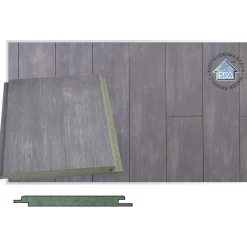 Sisustuspaneeli Maler SPA STP-5 10x120x2070mm kosteudenkestävä MDF ympäripontattu tunne harmaa
