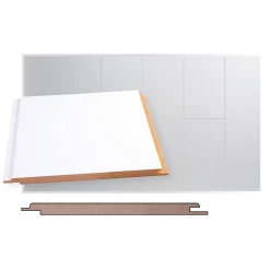 Sisustuspaneeli Maler STP-0 10x160x2100mm, mdf, ympäripontattu, puolikiiltävä valkoinen