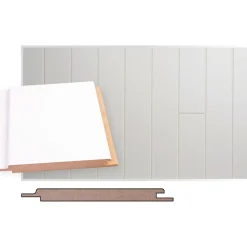 Sisustuspaneeli Maler STP-5 10x120x2070mm MDF ympäripontattu valkoinen