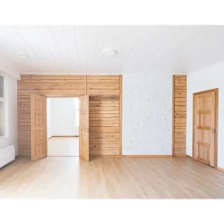 Sisustuspaneeli Siparila Aava 15x220x2050 mm mänty liimapuu lakattu kuultava valkoinen Hanki