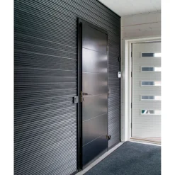 Sisustuspaneeli Siparila Vire, 15x90x2700mm, sormijatkettu mänty, maalattu, musta