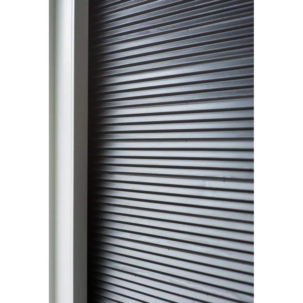 Sisustuspaneeli Siparila Vire, 15x90x2700mm, sormijatkettu mänty, maalattu, musta