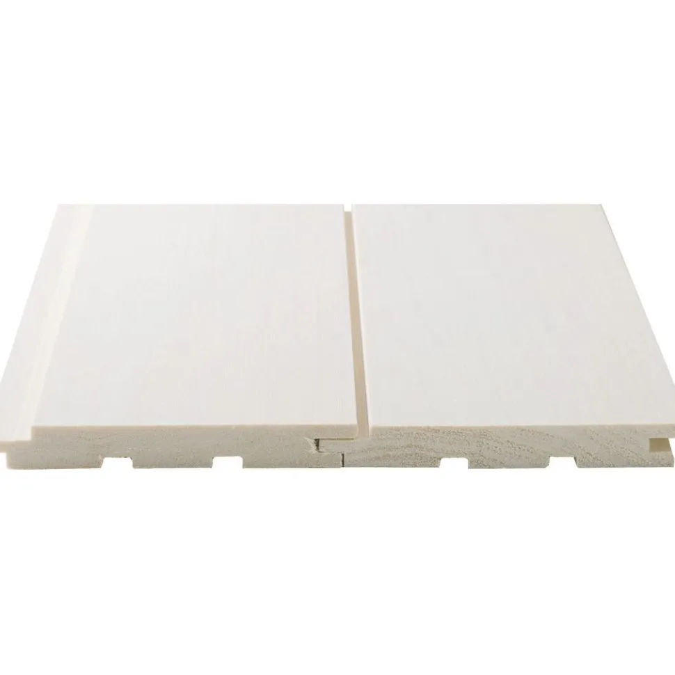 Sisustus-/saunapaneeli Siparila Kuulas Höyry, 15x120x3000 mm haapa STS kuultava valkoinen