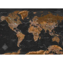 Sisustustarra Artgeist World: Stylish Map eri kokoja