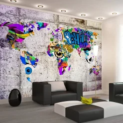 Sisustustarra Artgeist Across Colorful World 70x98cm