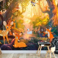 Sisustustarra Artgeist Animals in the Forest 70x98cm