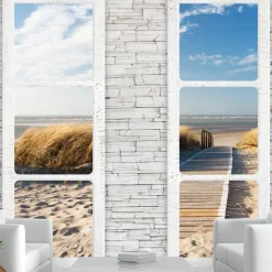 Sisustustarra Artgeist Beach: view from the window 70x98cm
