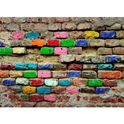 Sisustustarra Artgeist Colourful Bricks 70x98cm