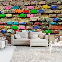 Sisustustarra Artgeist Colourful Bricks 70x98cm