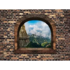 Sisustustarra Artgeist Stony Window: Mountains 70x98cm