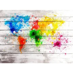 Sisustustarra Artgeist World Map: Colourful Blot 70x98cm