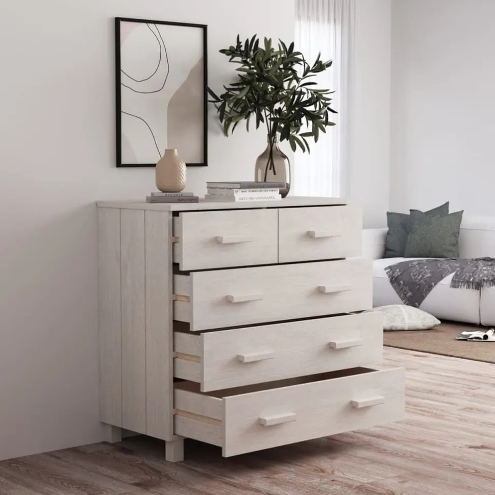 Sivupyötä 1 Hamar 79x40x80 cm mänty valkoinen
