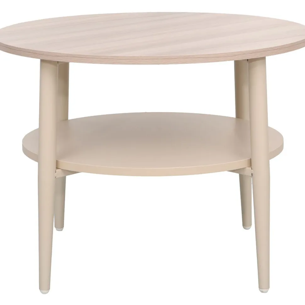 Sohvapöytä Home4You LESTER 60x60xK45 cm, vaalea puu/beige