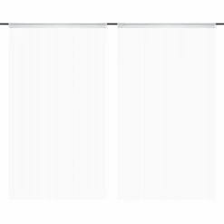 String-verhot 2 kpl 100x250 cm valkoinen