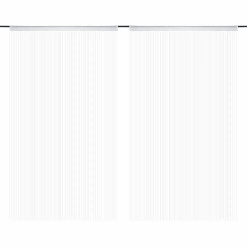 String-verhot 2 kpl 100x250 cm valkoinen