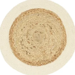Tabletit 4 kpl luonnollinen 38 cm pyöreä juutti ja puuvilla