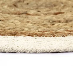 Tabletit 6 kpl luonnollinen 38 cm pyöreä juutti ja puuvilla