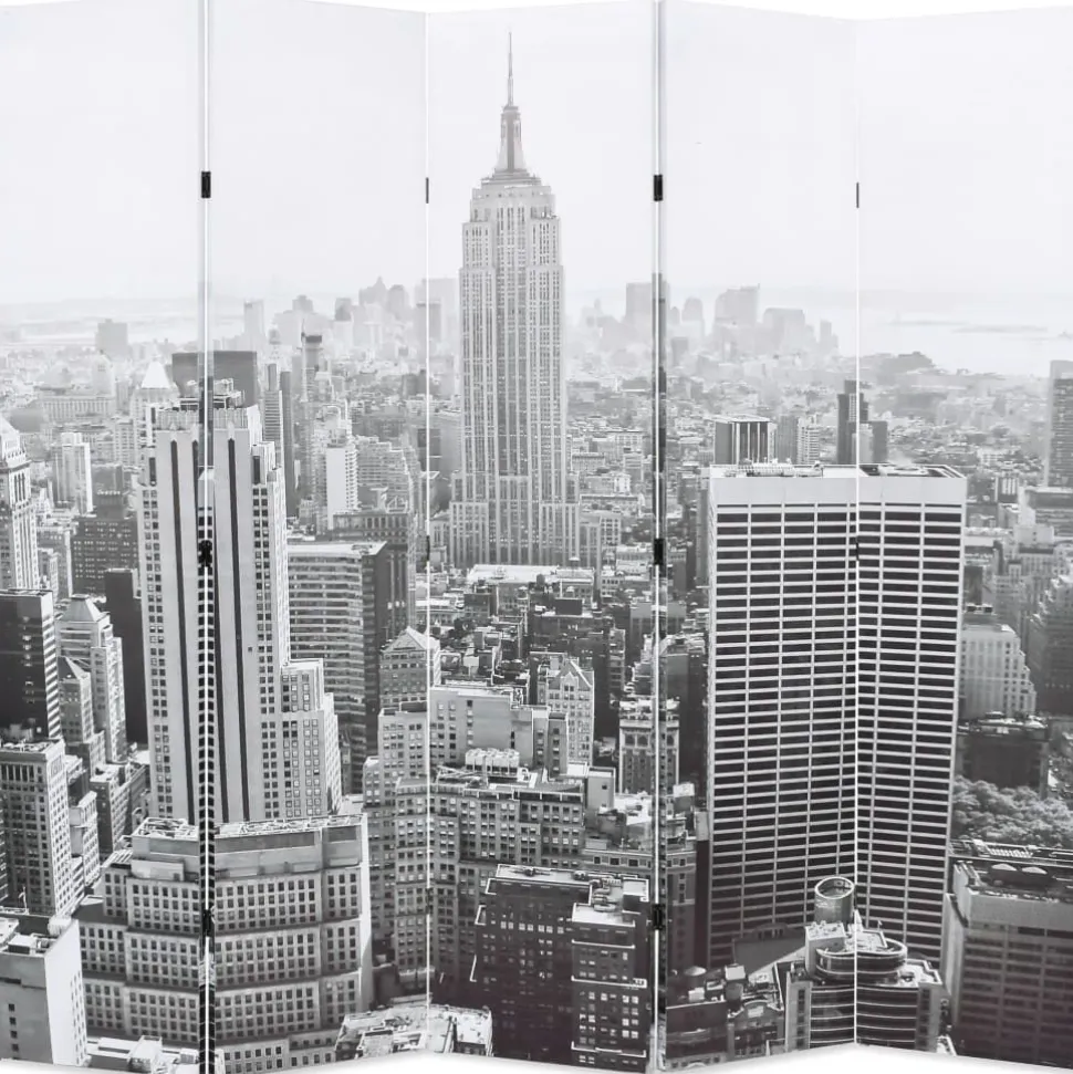 Taitettava tilanjakaja 200x170 cm new yorkin päivämaisema