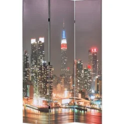Taitettava tilanjakaja 120x170 cm new yorkin yömaisema