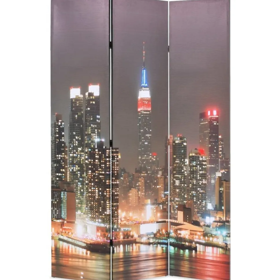 Taitettava tilanjakaja 120x170 cm new yorkin yömaisema