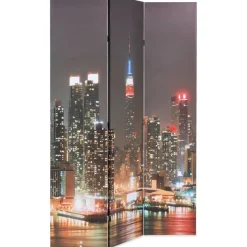 Taitettava tilanjakaja 120x170 cm new yorkin yömaisema