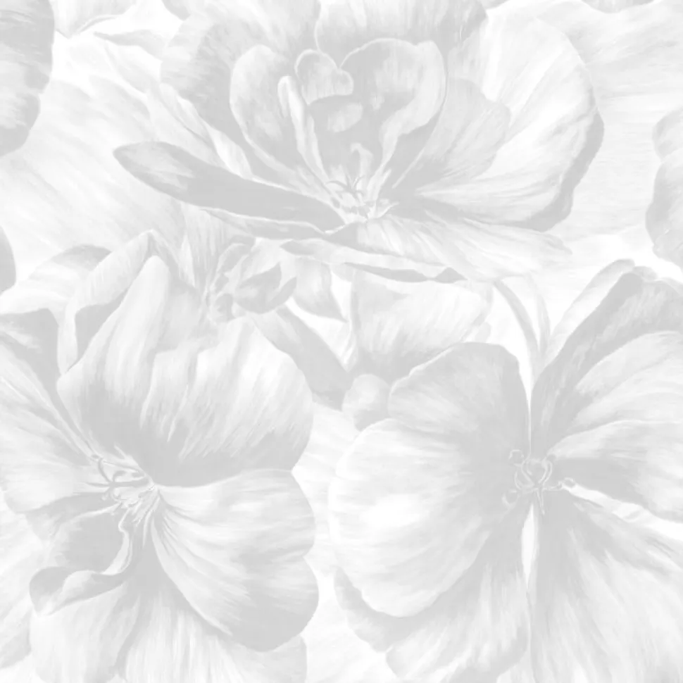 Tapetti Decor Maison Belle 5339-1, non-woven, ruusu, romanttinen, vaalea/harmaa