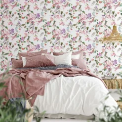 Tapetti Flora köynnös, vinyylipinta, eri värejä