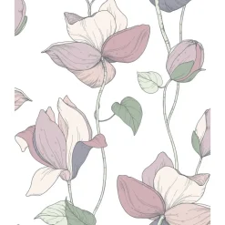 Tapetti Flora Lily, vinyylipinta, eri värejä