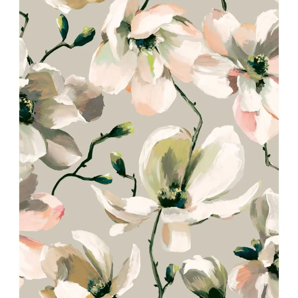 Tapetti Flora Magnolia, vinyylipinta, eri värejä