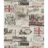 Tapetti Lutece Les Aventures 21 51135407, teksti, vintage, beige