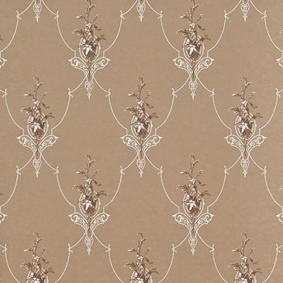 Tapetti Sandudd Isoäidin aikaan 4833-7, non-woven, kukka, ruskea