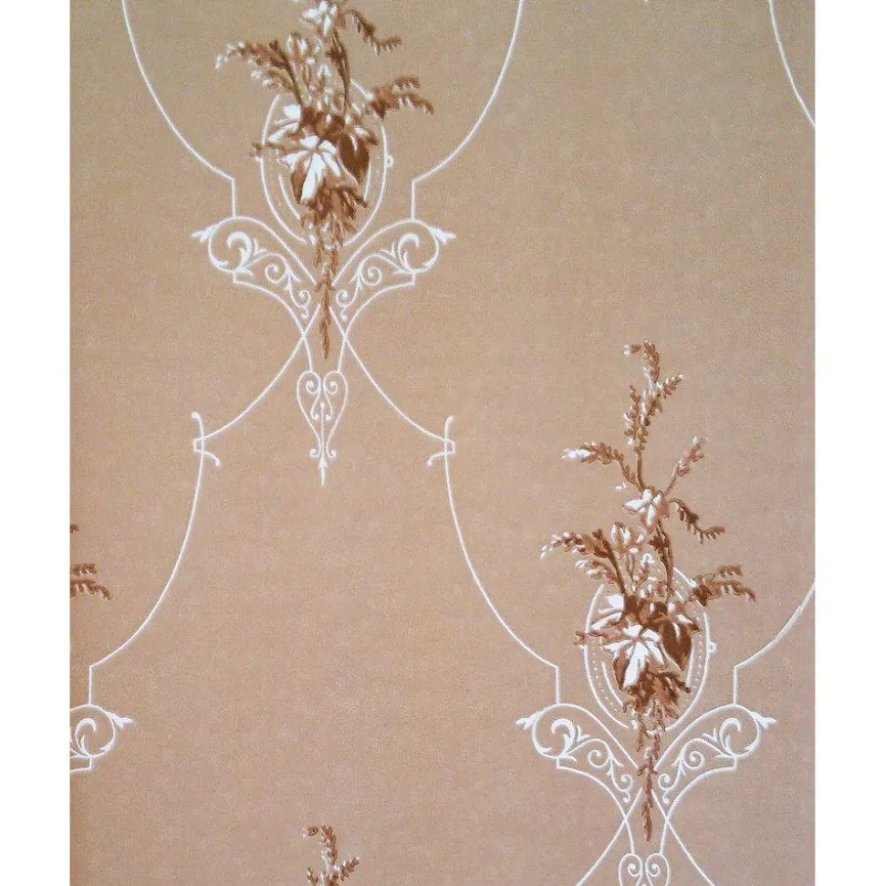 Tapetti Sandudd Isoäidin aikaan 4833-7, non-woven, kukka, ruskea