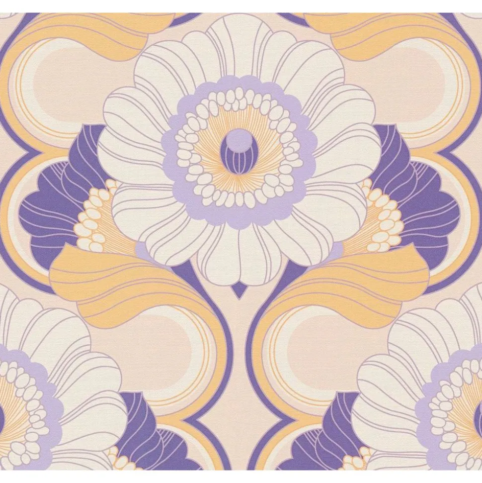 Tapetti A.S. Creations Retro chic, 39530-4, vintage, keltainen