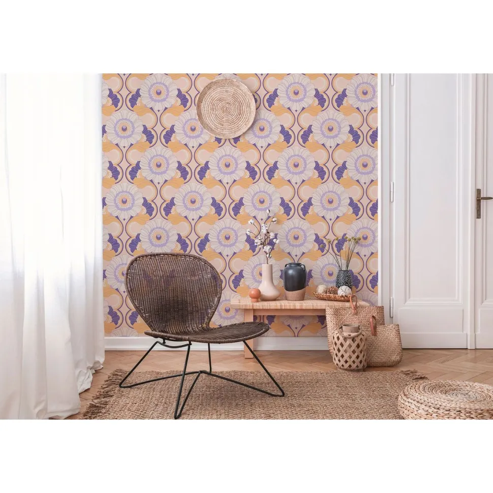 Tapetti A.S. Creations Retro chic, 39530-4, vintage, keltainen
