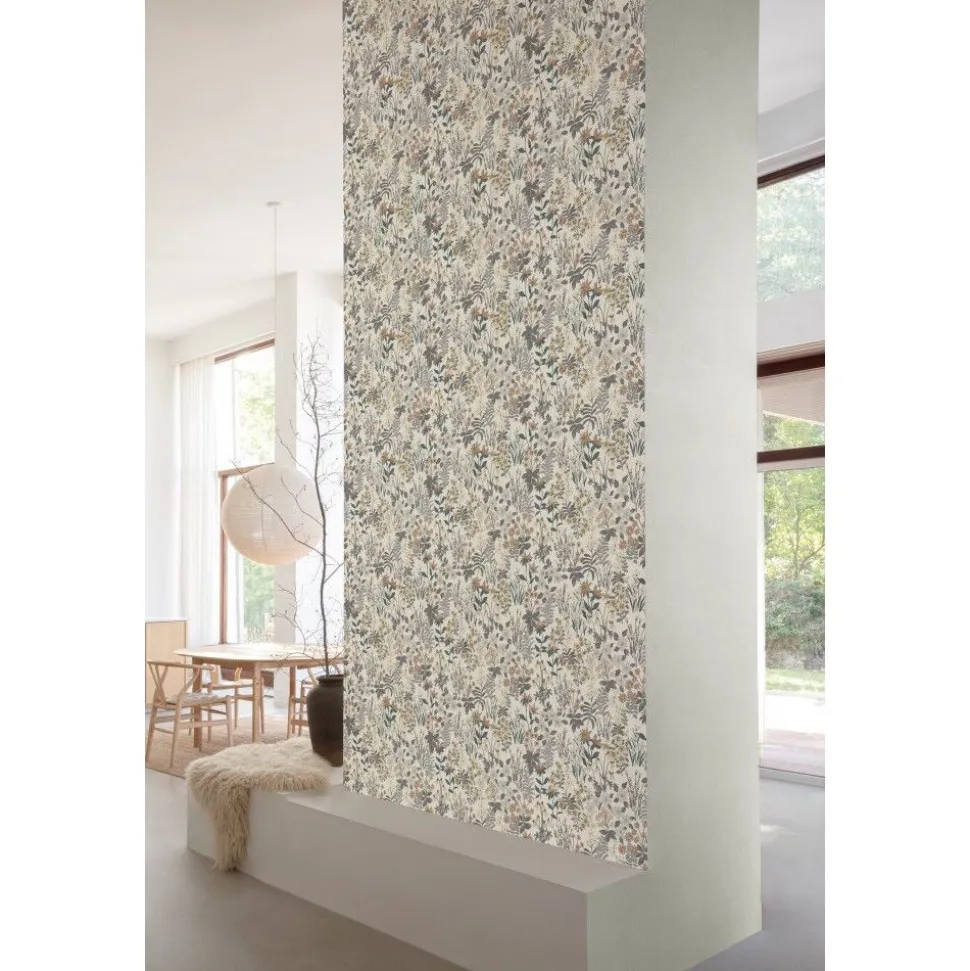 Tapetti Grandeco Arcadia A70901, non-woven, vinyylipinta, harmaa/ruskea