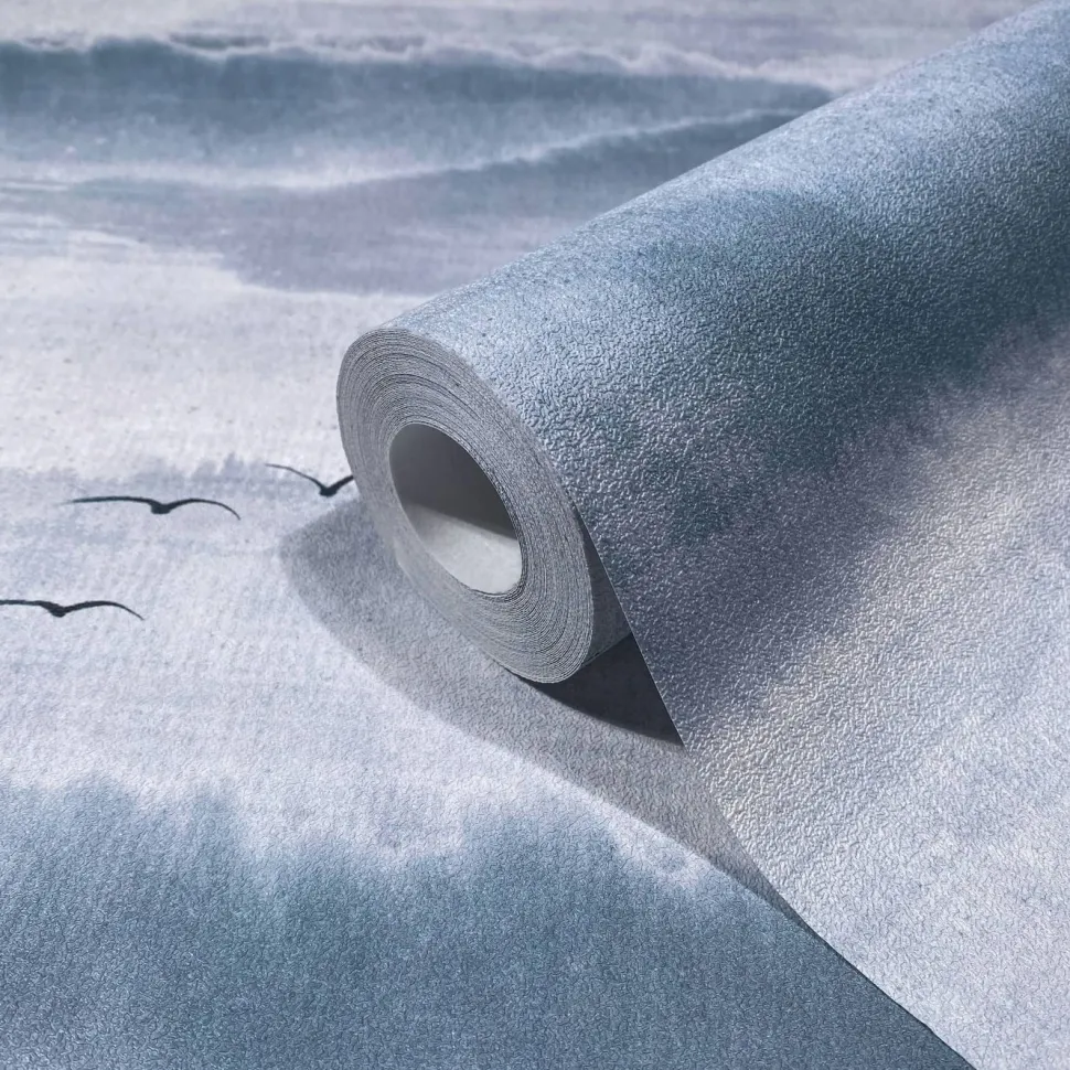 Tapetti Marburg Kylie 81627, vinyylipinta, lintu, sininen