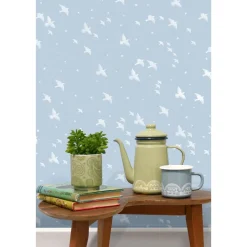Tapetti Mini Moderns Star-ling, non-woven, vaaleansininen
