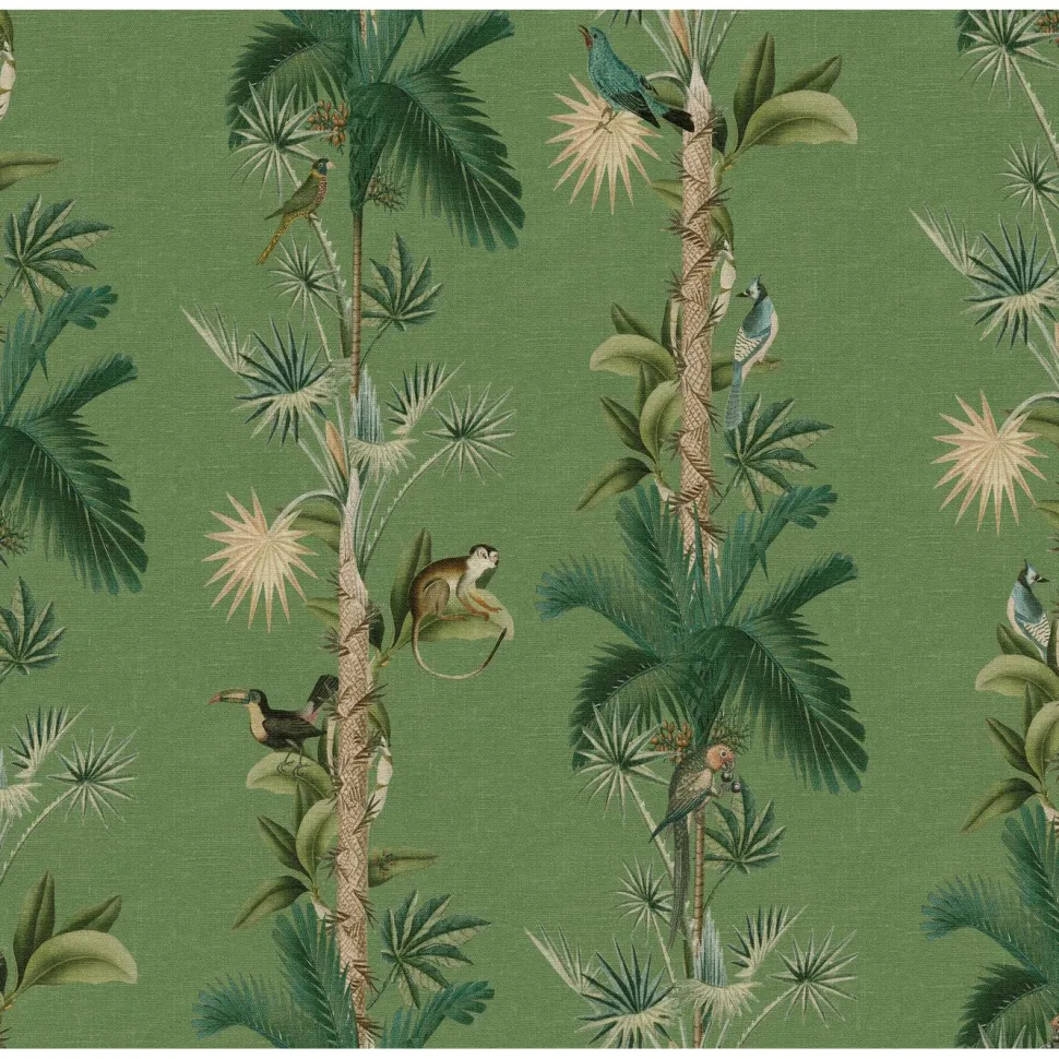 Tapetti Rebel Walls Monkey Island Tropical, viidakko, vihreä
